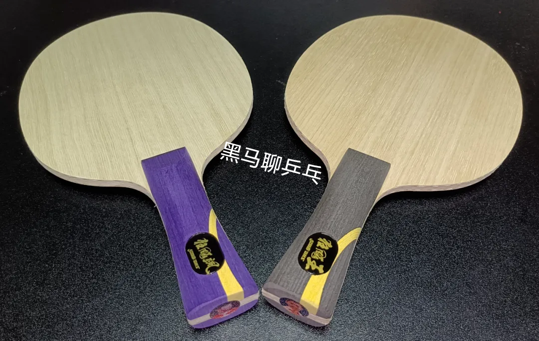 DHS W968 inner carbon blade face showing koto wood grain and handle