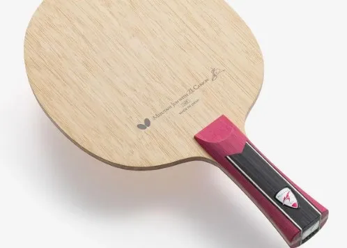 Mizutani Jun ZLC blade with Tenergy 80 rubber showing his defensive setup
