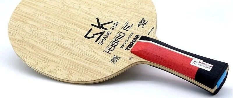 Tibhar Shang Kun Hybrid RC table tennis blade showing the handle and face
