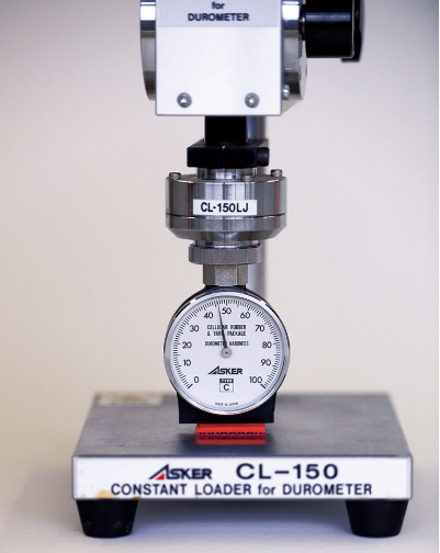 ASKER CL-150 durometer measuring table tennis sponge hardness in degrees
