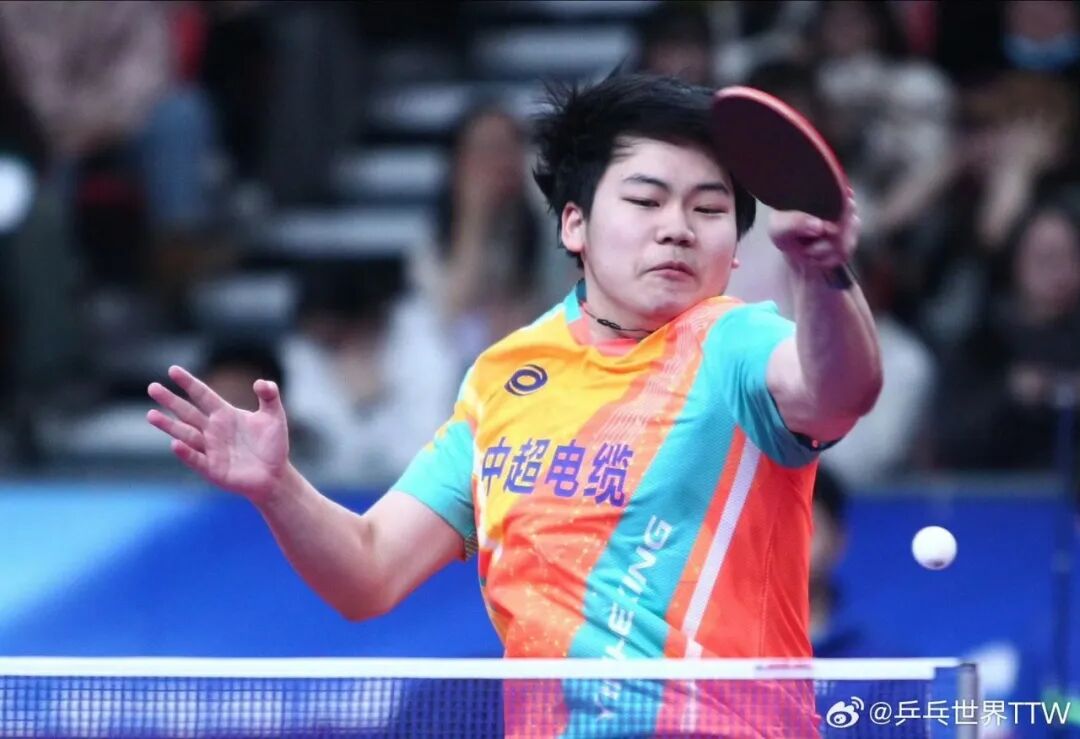 Lin Yun-ju in action at the 2026 Singapore Smash WTT event