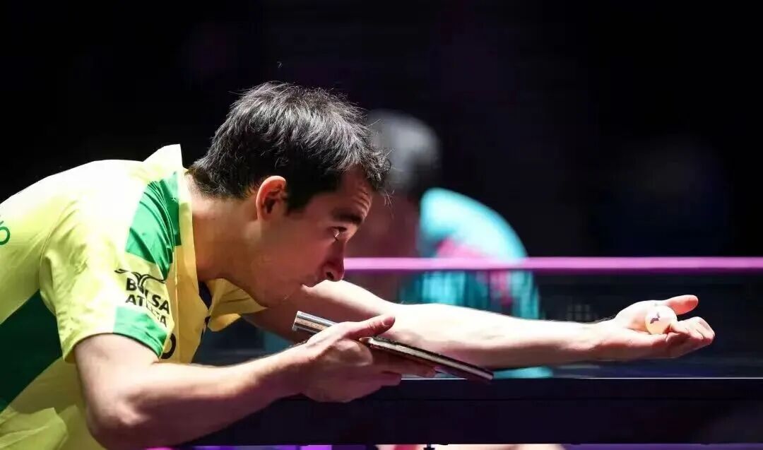 Chen Yuanyu playing against Hugo Calderano in Singapore Grand Smash quarterfinal match