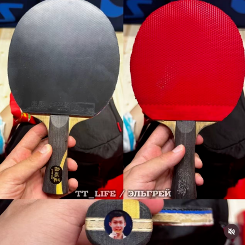 Four players' inner carbon blade setups compared at Singapore Smash