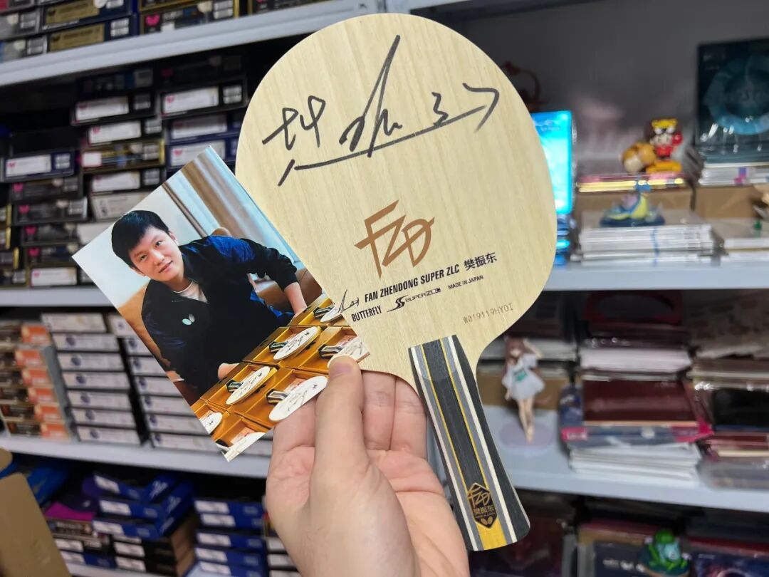 Butterfly Super Fan Zhendong SZLC Japan first-release edition blade angled view