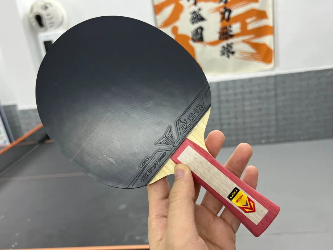 Serve test with Telson China tacky rubber demonstrating topsheet grip and ball rotation