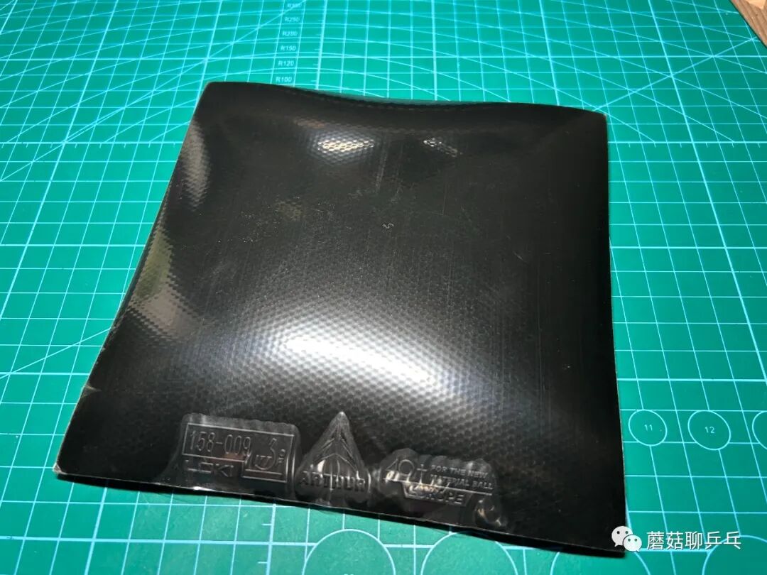 Loki Arthur Europe Diamond rubber mounted on Sanwei Blue Marlin Pro blade for testing