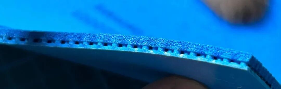 DONIC Bluestorm Z2 sponge thickness measurement at 47.5 degrees hardness