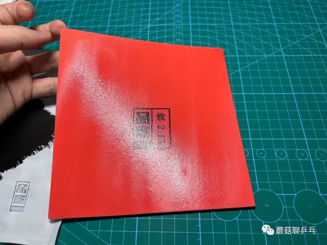 Rubber sponge expanded after boosting oil application showing increased elasticity