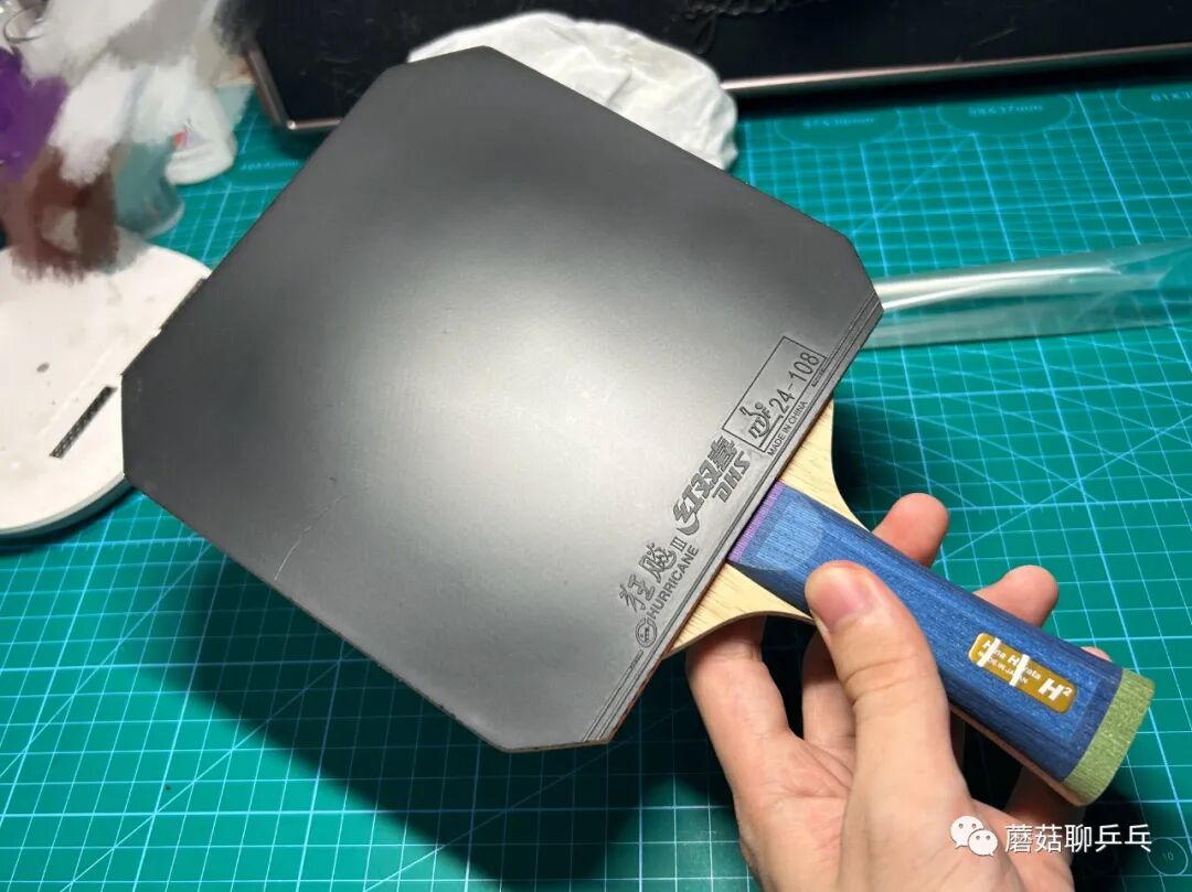 NEO Hurricane 3 rubber mounted on Hayabusa H2 blade after Pinyi booster oil treatment