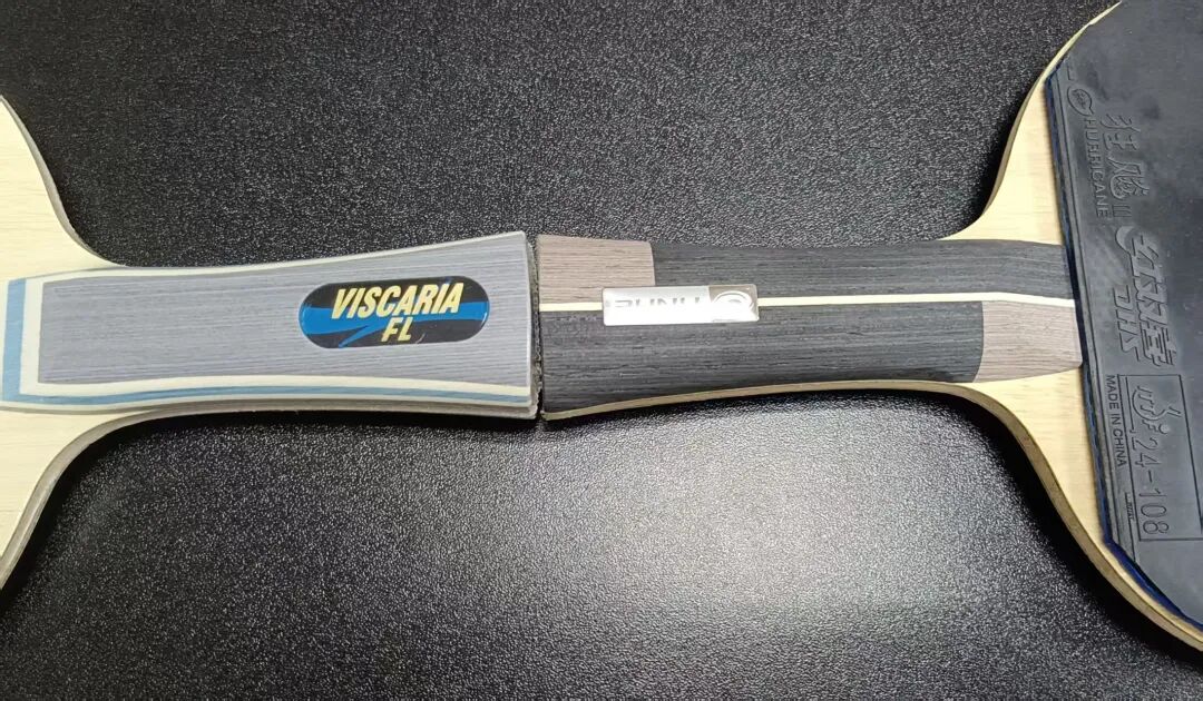 Viscaria kiri-core outer carbon blade beside 968 ayous-core blade for comparison