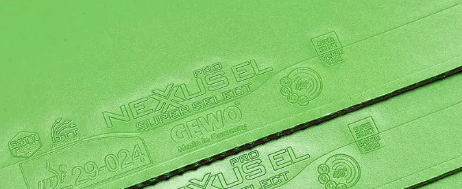 Andro Hexer ACC blue rubber sheet showing gelatin-like sponge texture