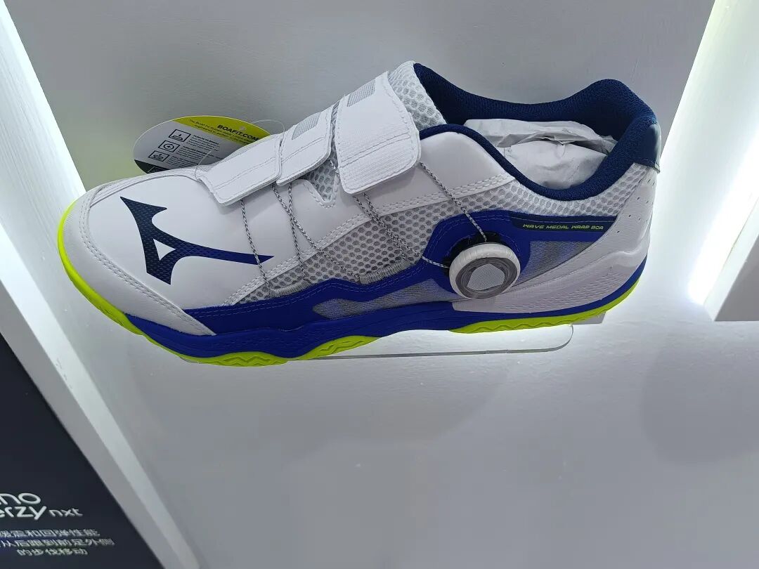 Mizuno product selection including shoes and accessories at expo