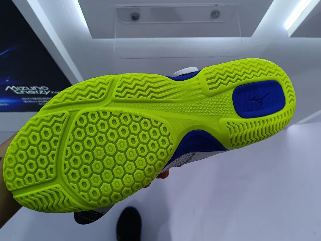 Mizuno table tennis gear and apparel display at Xiamen expo