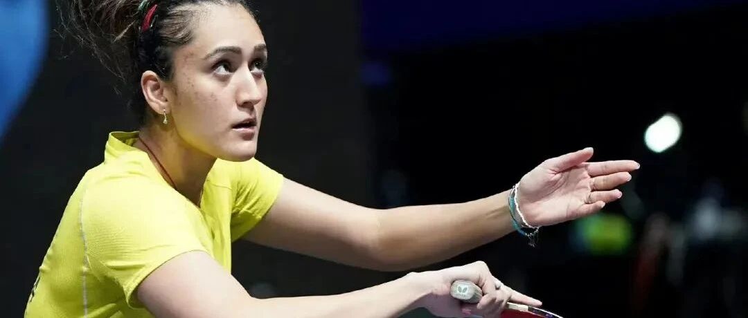 A female table tennis player in action, Butterfly branding visible on her racket