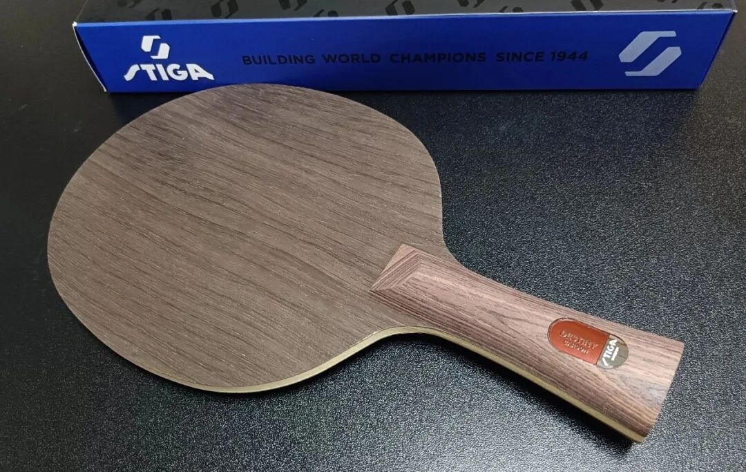 Stiga Destiny Carbon blade with Woodhouse craftsmanship and large sweet spot