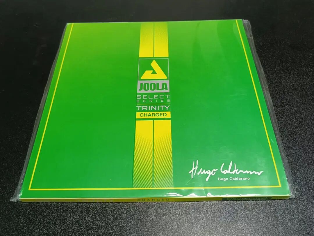 Yula Hugo Trinity Charged rubber sheet at 54g showing 57.5-degree adjusted inner-energy sponge