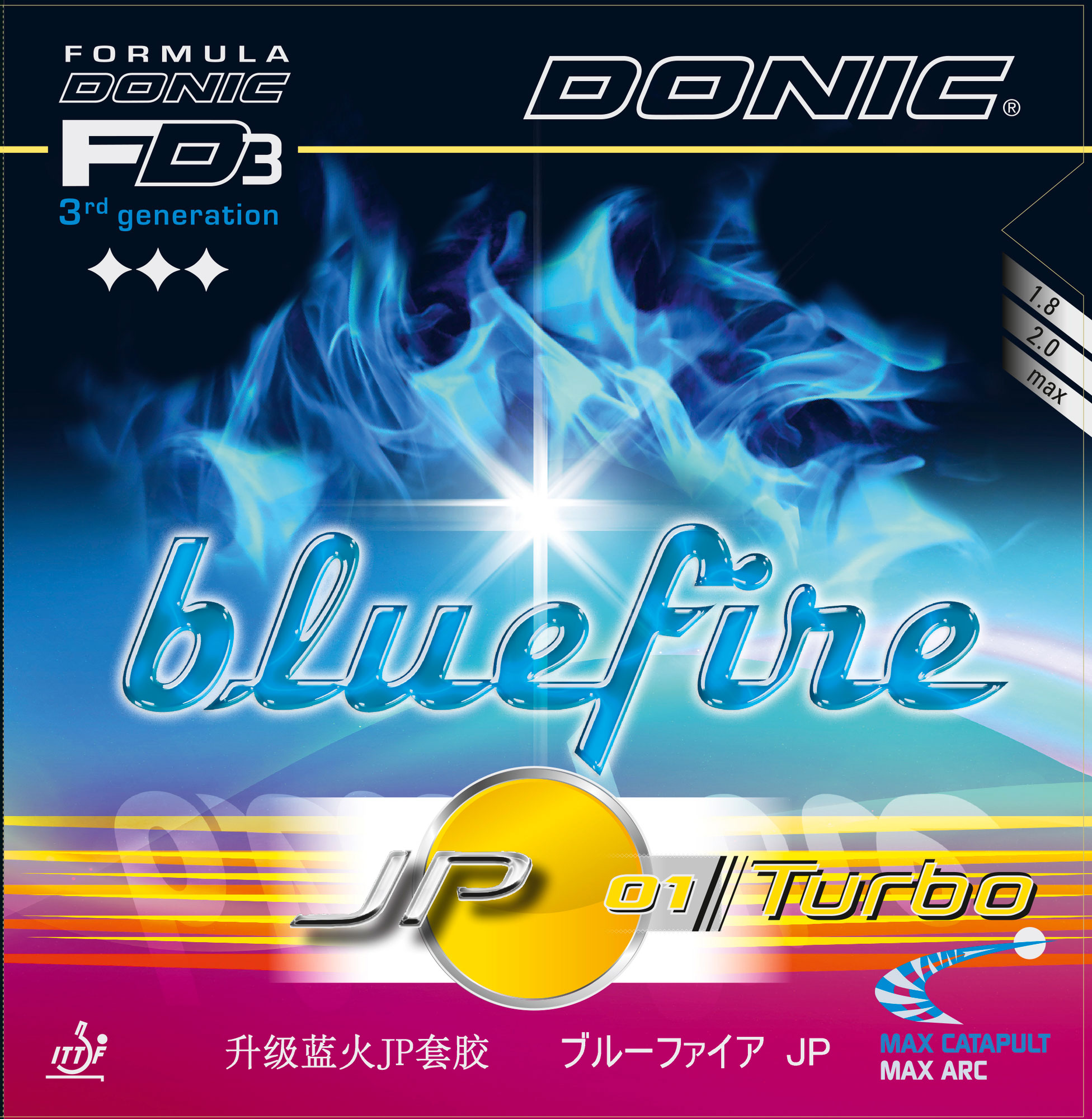 Donic Bluefire JP 01 Turbo table tennis rubber